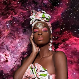 Oshun inspired Intergalactic Goddess | Orisha Print | African Goddess| Bedroom Wall Art| College Dorm Art| Vibrant Wall Art