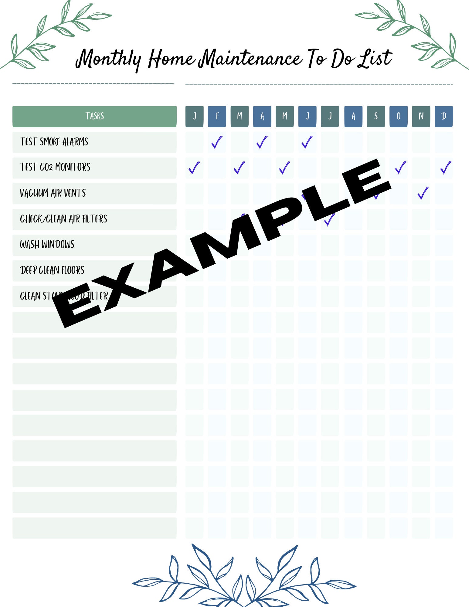 Home Maintenance to Do List Printable - Etsy Canada
