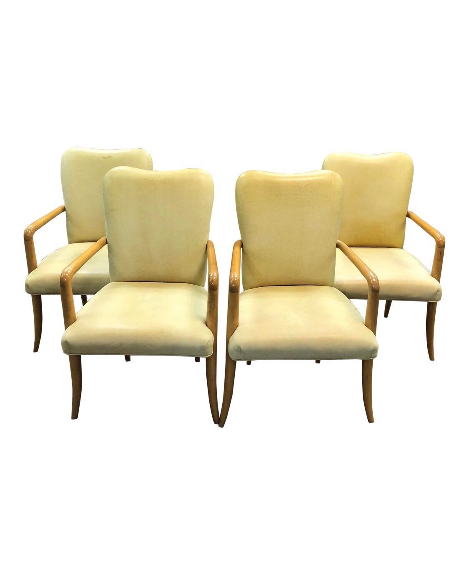 Vintage Leather Baker Furniture Chairs by Milling Road Etsy