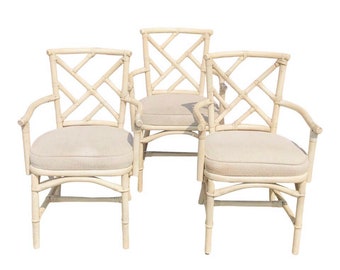 Vintage Bamboo Chair Trio