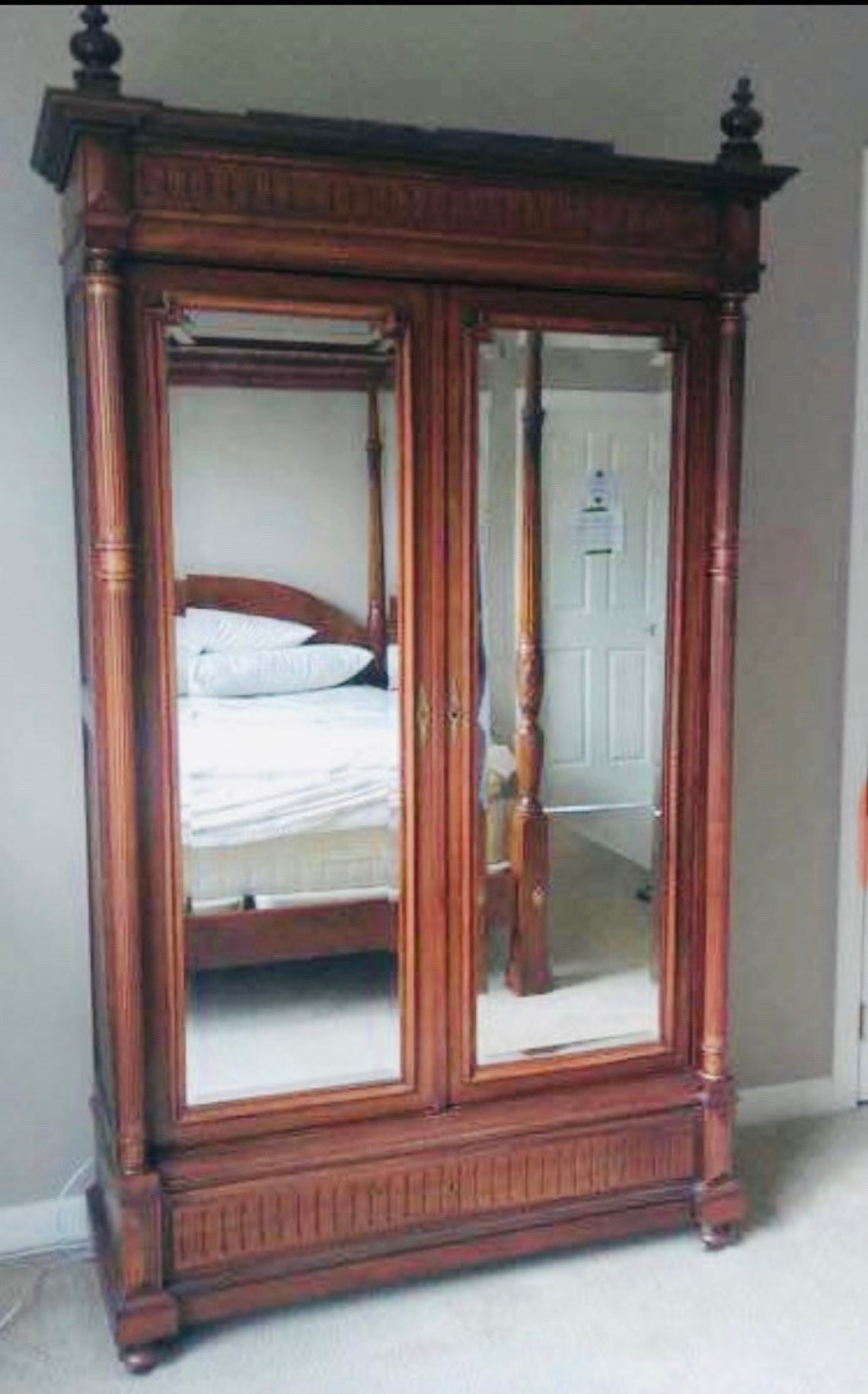 Antique Mirrored Wardrobe - Etsy