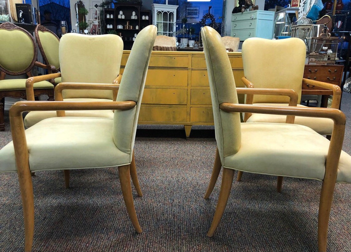 Vintage Leather Baker Furniture Chairs by Milling Road Etsy