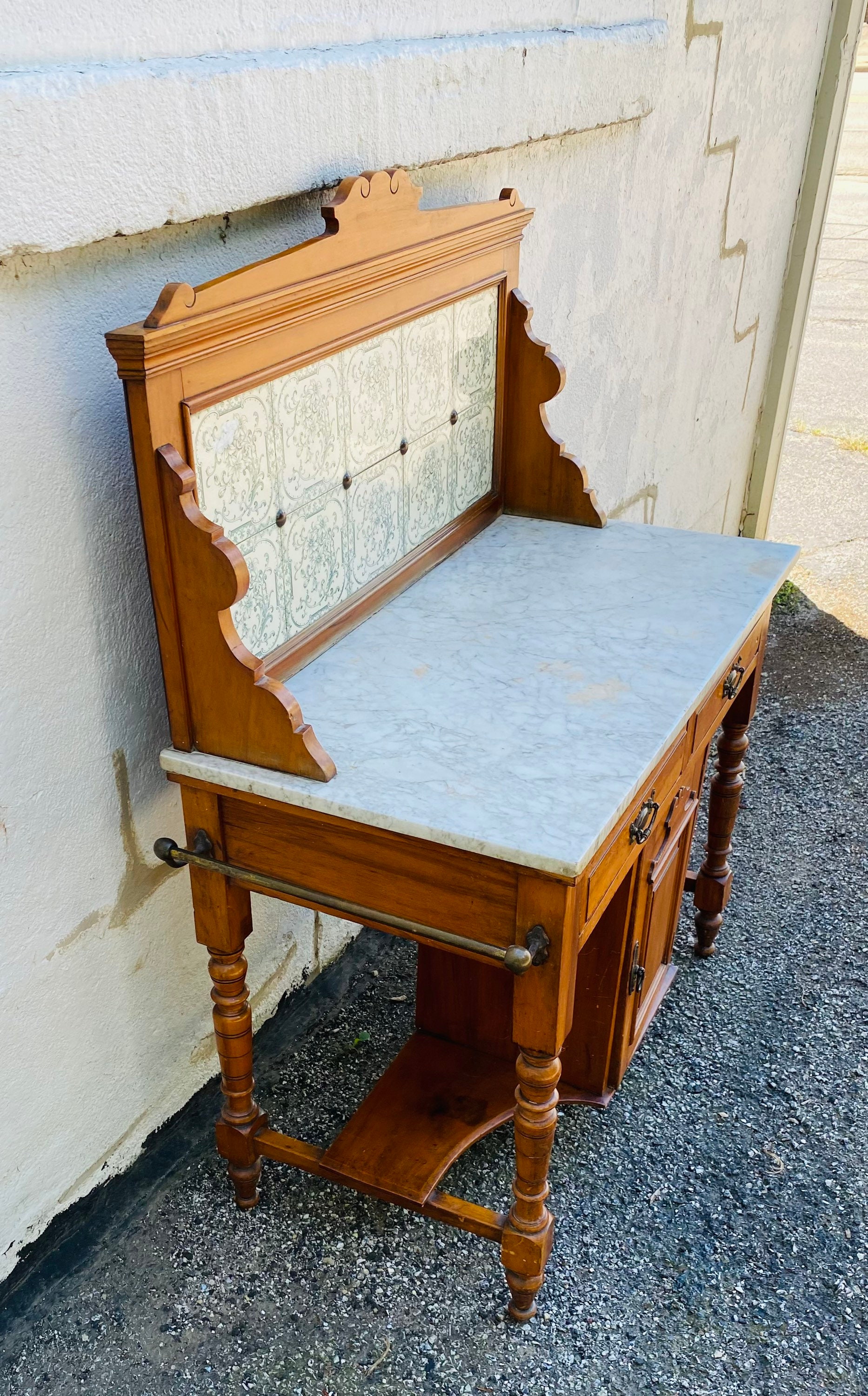 Antique Edwardian English Washstand Etsy