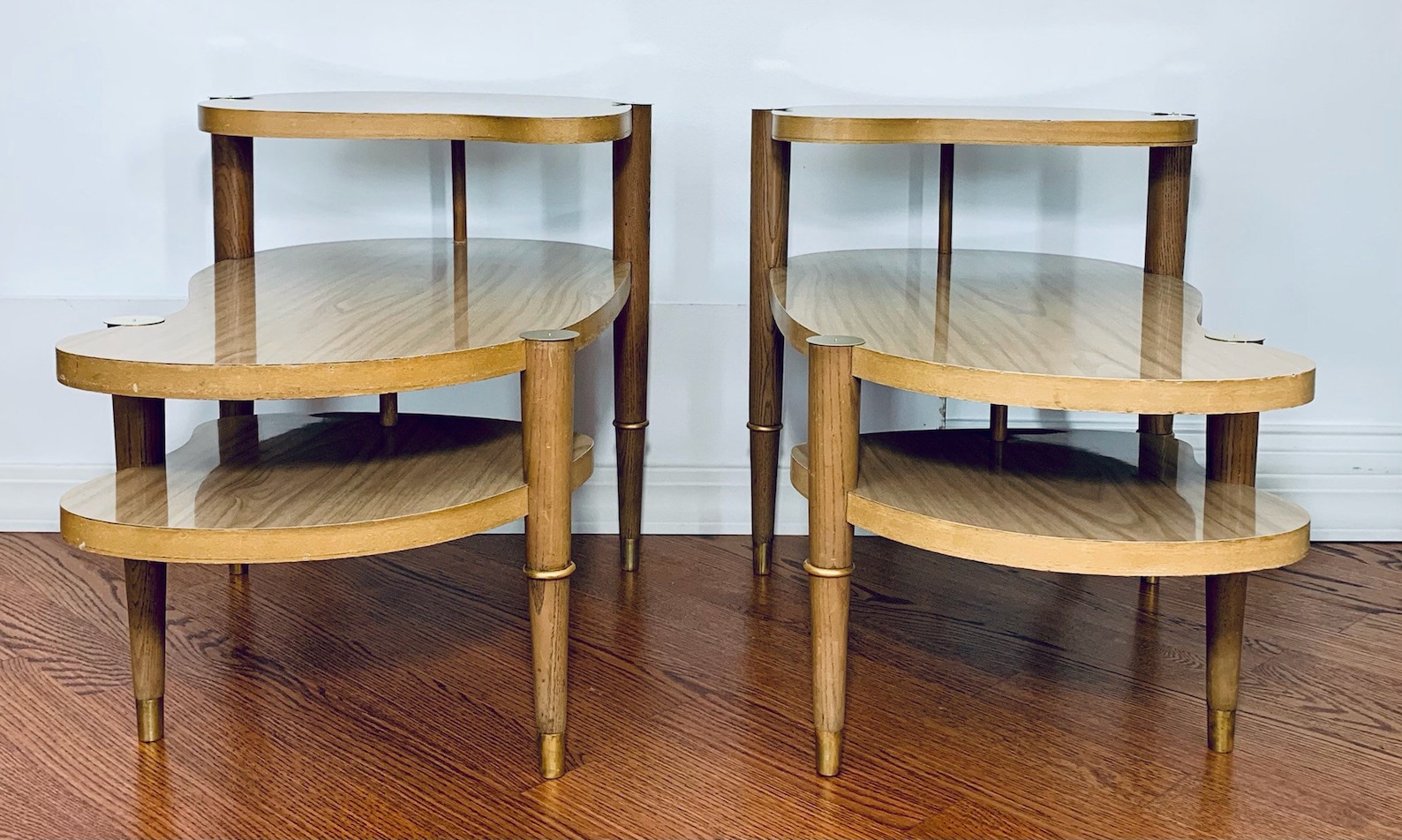 MCM biomorphic three tier side tables Etsy