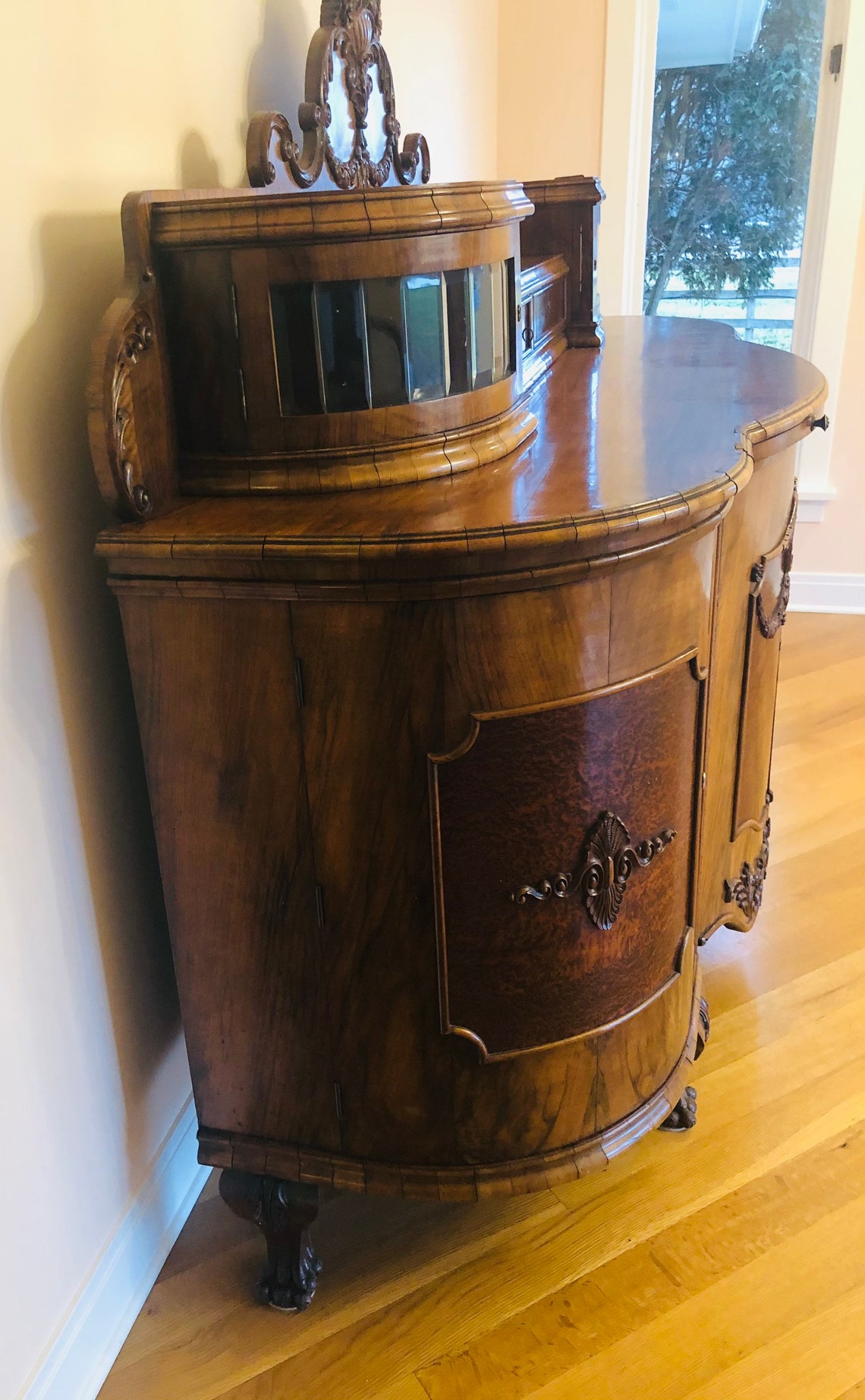 Antique Extremely Elaborate German Buffet Sideboard Etsy