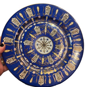 Vintage Lomonosov Style Gold Gilt 10.75” Plate