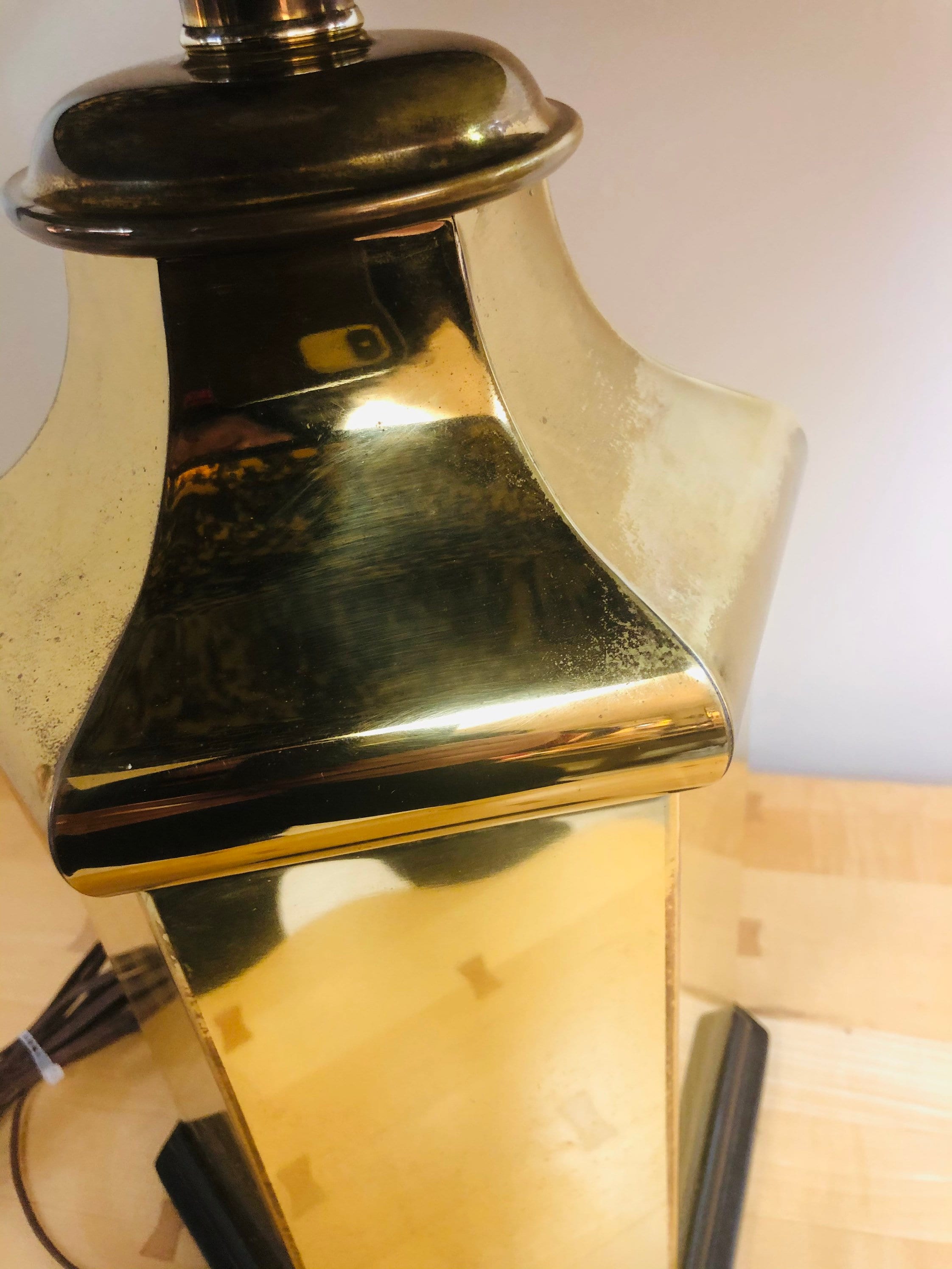 Vintage Frederick Cooper Hexagonal Brass Table Lamp With Vintage Frederick Cooper Hexagonal Brass Table Lamp With