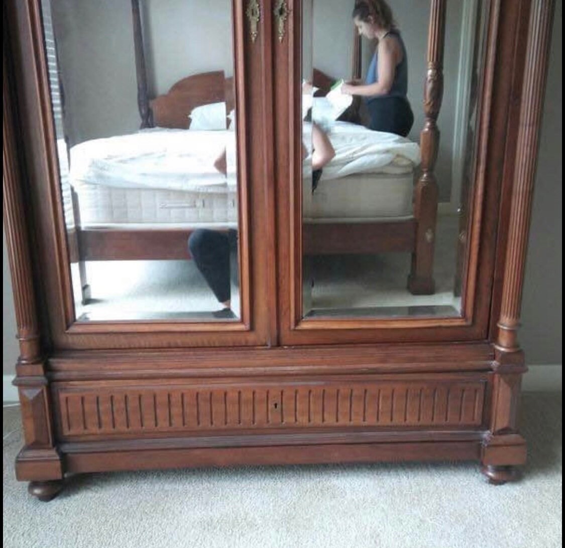 Antique Mirrored Wardrobe - Etsy