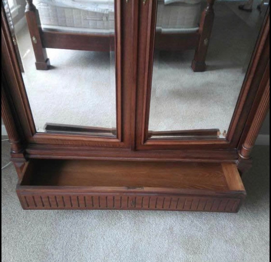 Antique Mirrored Wardrobe - Etsy