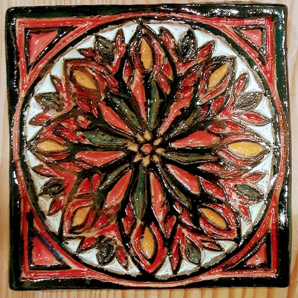 Artisan Cathedral Rose Window Art Tile