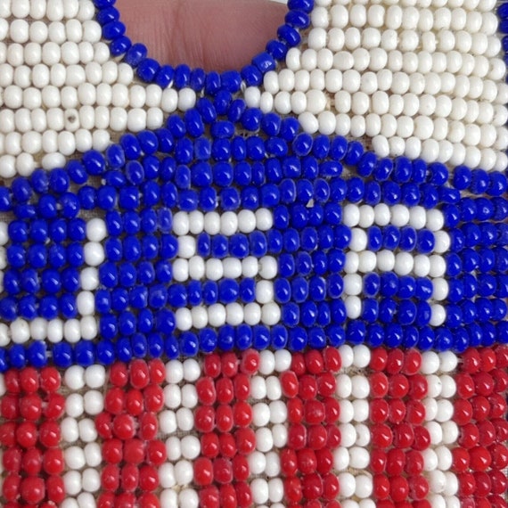 Vintage USA Patches Hand Woven Seed Bead Native A… - image 5