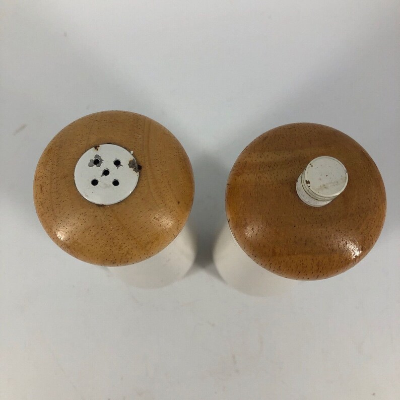 Vintage Olde Thompson White Oak Pepper Mill Grinder and Salt Etsy