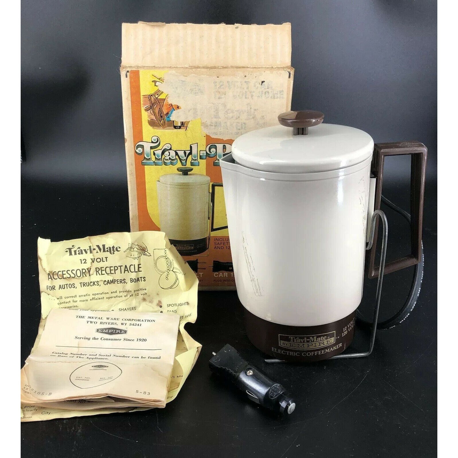 Vintage Coffee Maker, Travel Coffee Maker, Camping Coffee Maker Set,  Electric Coffee Percolator, Electric Coffee Pot, Small Coffee Pot 1911 