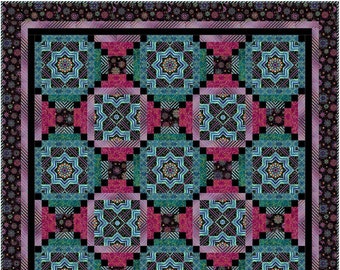 Twin Size Quilt, PDF Pattern,  Chain of Fortune Pattern