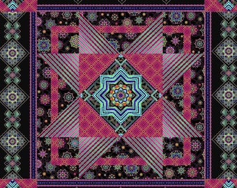 Wall Quilt, PDF Pattern, Gypsy Jewel Box