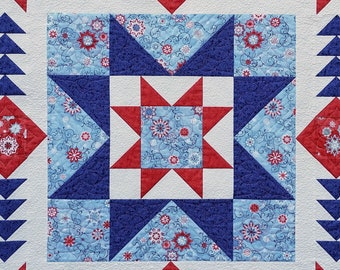 Star Quilt Pattern, Easy Quilt Pattern, Wall Quilt Pattern, PDF Pattern, Scandinavian Quilt Pattern, Norwegian Winter Quilt Pattern