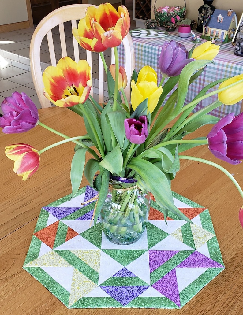 Table Topper Pattern Quilted Table Topper Pattern Table Etsy