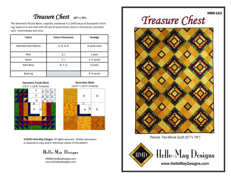 Two Block, Scrappy Modern Twin Size Quilt Pattern, PDF Pattern