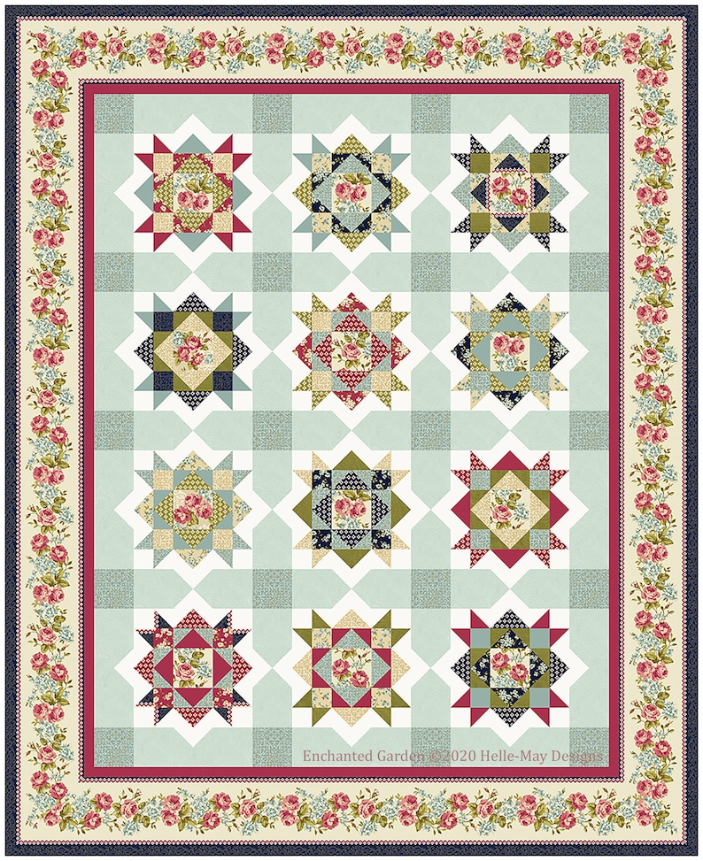 Enchanted Garden Quilt Pattern Etsy