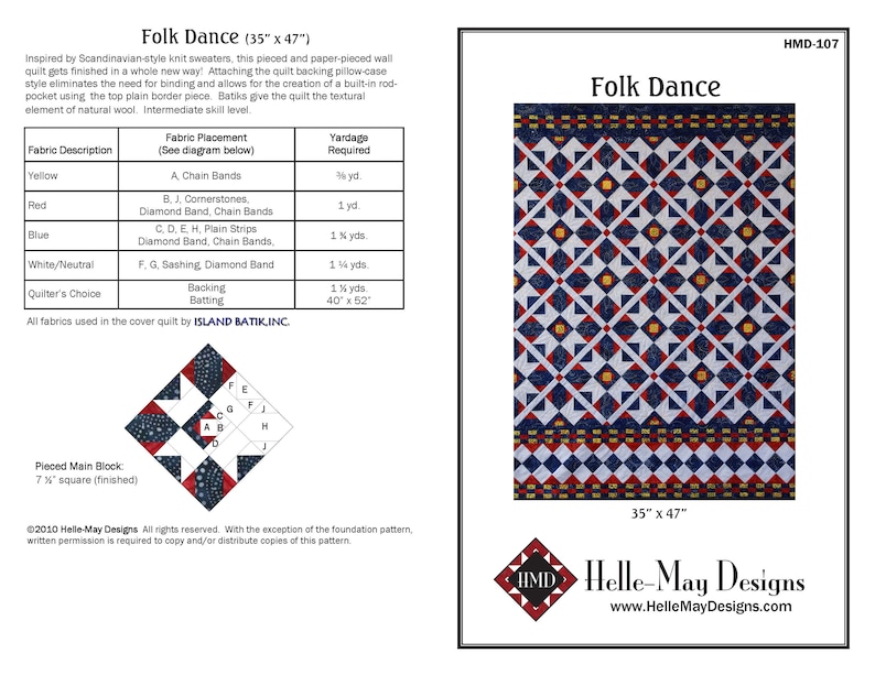 Scandinavian Style Quilt Pattern Wall Quilt PDF Pattern Etsy