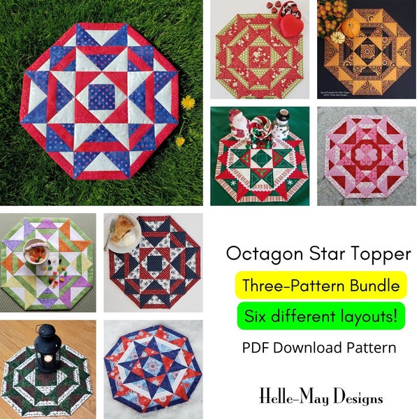 Seasonal Table Topper Pattern,  PDF Quilt Pattern