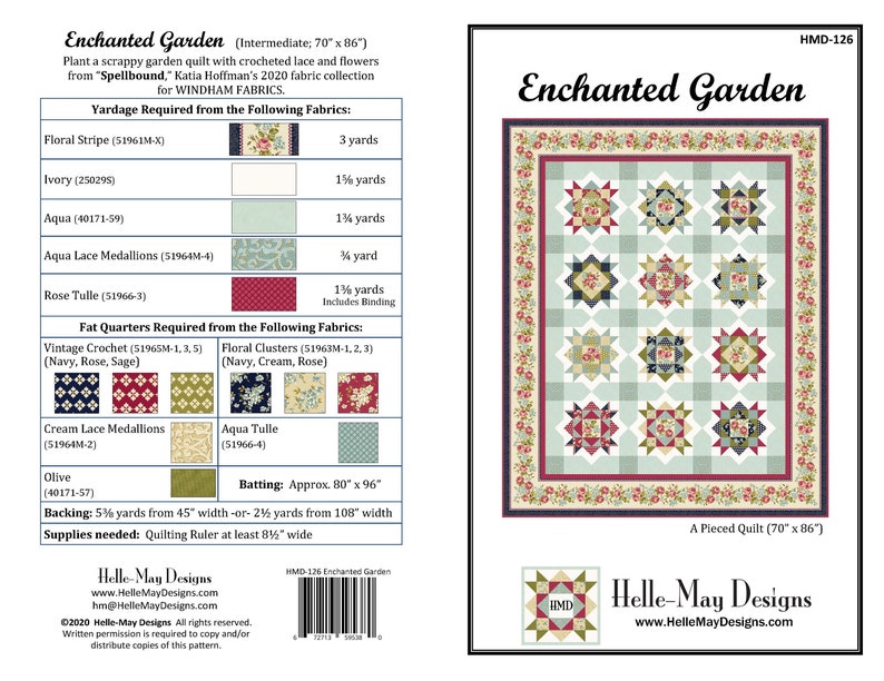 Enchanted Garden Quilt Pattern Etsy
