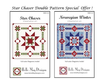 Star Chaser & Norwegian Winter Quilt Patterns (PDF Digital Download)