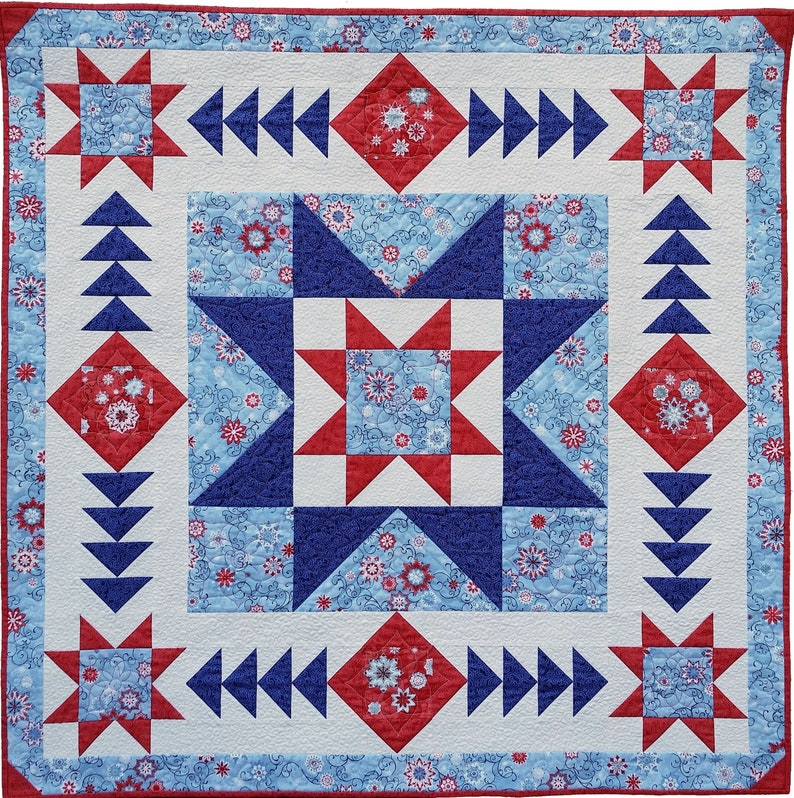 Star Quilt Pattern Easy Quilt Pattern Wall Quilt Pattern Etsy