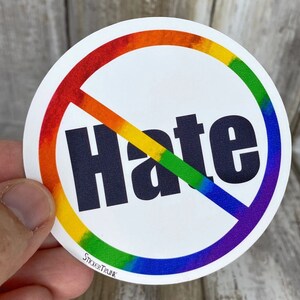 No Hate Sticker, No Hate, No Hate Rainbow Sticker, Rainbow Sticker, Pride Sticker, Pride No Hate, No Hate Car Decal