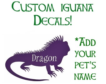 Custom Pet Iguana Decal