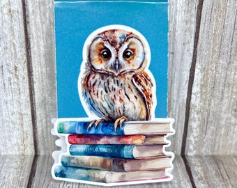 Owl & Books Magnetic Bookmark, Animal Lover Gift