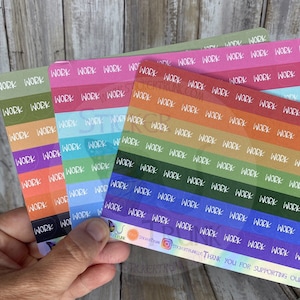 Work Corner Planner Stickers, 77 Pack, Glossy or Matte