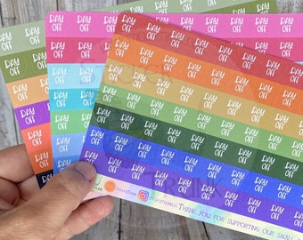 Customizable Day Off Corner Planner Stickers, Work