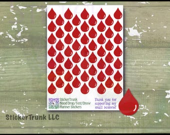 UPDATED Blood Test, Donation, Draw Reminder Stickers, Health, Medical