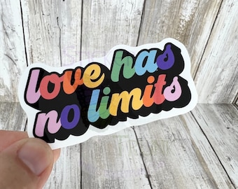 Love Has No Limits Sticker, Pride Sticker, Love is Love, Rainbow Stickers, Pride Month Stickers