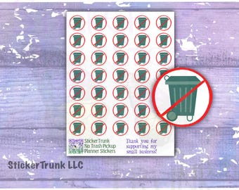 No Trash Pick-Up Holiday Planner Stickers