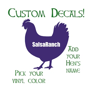 Chicken Decal, Custom Decal, Car Decal, Hen Sticker, Custom Chicken Decal, Animal Sticker, Pet Sticker