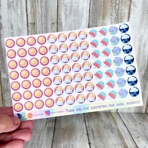 Weather Planner Stickers, Weather Stickers, Sunshine Stickers, Rain Cloud Stickers, Storm Stickers, Snow Planner Stickers, Tiny Stickers