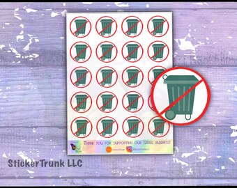 No Trash Pick-Up Holiday Planner Stickers