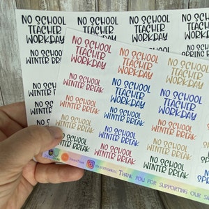 No School Planner Stickers, School Stickers, School Planner Stickers, Erin Condren Stickers, Planner Stickers