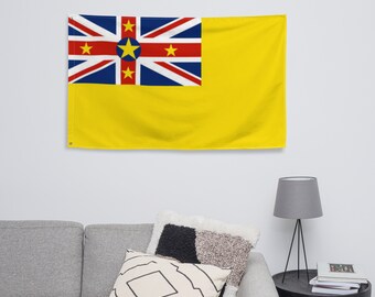 Niue Flag: Polyester Knitted Fabric Interior Decor