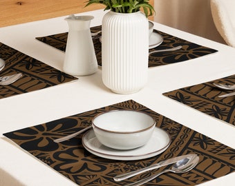 Tongan Kupesi Tribal Placemat Set