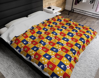 Tongan Coat of Arms Velveteen Plush Blanket
