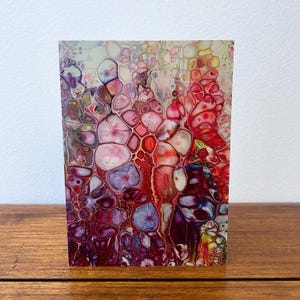 Carte d'art grenade, carte d'art fluide, carte toutes occasions, carte de voeux, carte recto-verso