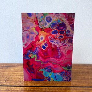 Carte d'art Fluid Impulse, Carte d'art fluide, Carte toutes occasions, Carte de voeux, Carte recto-verso