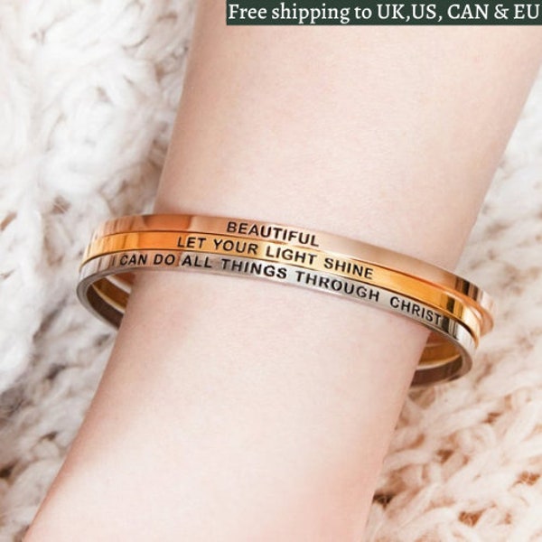 BEAUTIFUL | Christian Bracelet Bible Verse Bracelet | Christian Jewelry | Faith Bracelet | Scripture Jewellery | Quotes | Christian Gift