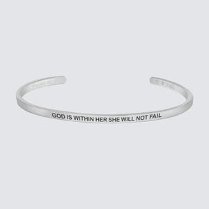 GOD IS Within Her She Will Not FAIL | Christian Bracelet Bible Verse Bracelet | Christian Jewelry | Christian Gift |Scripture Jewellery