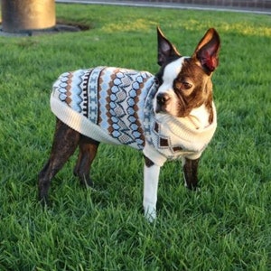 Dress your pup in a warm and stylish knit, comfy through winter.