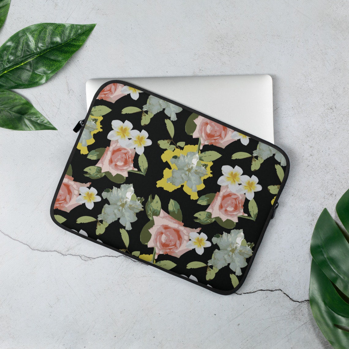 Laptop Sleeve 13in and 15in laptop sleave hibiscus floral Etsy