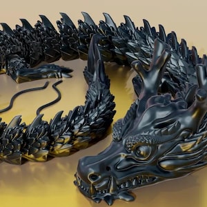 Impressão Flexi Articulada de Dragão Chinês Místico no local --- Arquivos de impressora 3D modelo STL 3MF